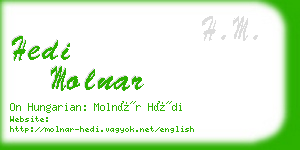 hedi molnar business card